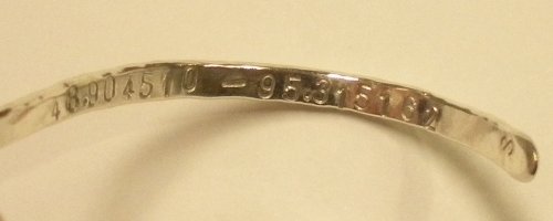 Judy Larson's Interlocking Faux Twist Wire Bracelet - , Contemporary Wire Jewelry, Dapping, Dapping Jewelry, Filing, Finishing, Words or names can be stamped inside the cuff.